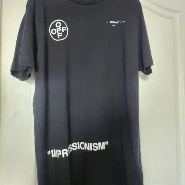 [BUNJANG] Off-White Stencil Short Sleeve T-Shirt Black / 오프화이트 스텐실 반팔티 블랙