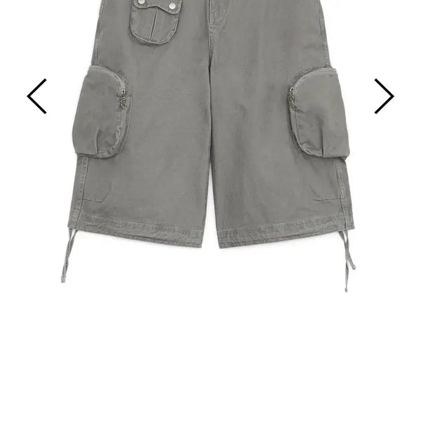 [BUNJANG] Hug Your Skin Washed Bermuda Cargo Pants Grey M / 허그유어스킨 워시드 버뮤다 카고 팬츠 그레이 M
