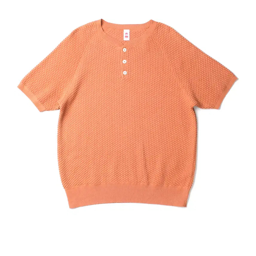 [BUNJANG] Chah Chah Henryneck Waffle Knit Tee / Chah Chah HENRYNECK WAFFLE KNIT TEE