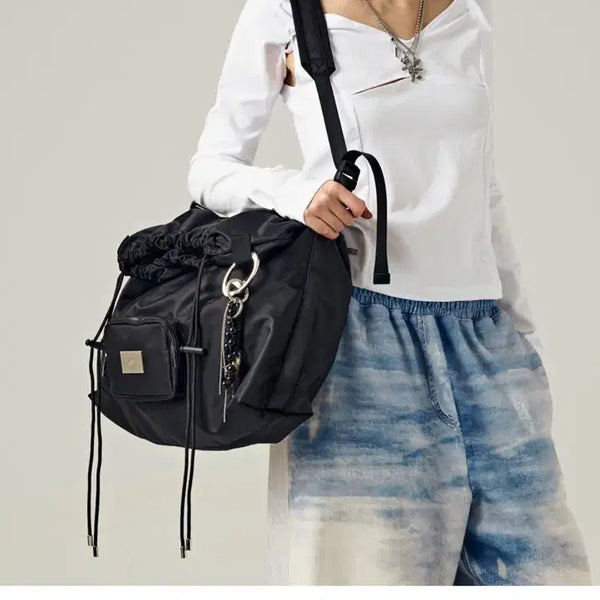 [BUNJANG] SALADBOWLS Symbol Two-Way Crossbody Bag Black / 샐러드볼즈 심볼 투웨이 크로스백 보부상
