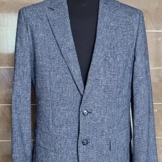 [BUNJANG] BASSO Homme Men's Navy Check Blazer (Summer) - Size 100 / (남성100사이즈)BASSO homme 네이비 체크 자켓(여름용)