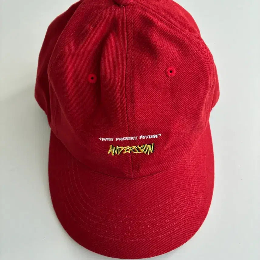 [BUNJANG] Andersson Bell 90s Embroidered Ball Cap Red / 앤더슨벨 90s 자수 볼캡 레드