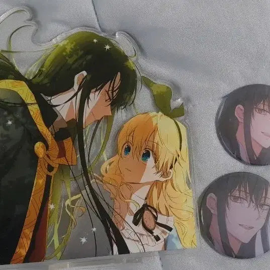 [BUNJANG] Who Made Me a Princess Lucas & Athanasia Acrylic Stand & Lucas Can Badge Set / 어공주 비공굿 아크릴 스탠드& 캔뱃지 판매