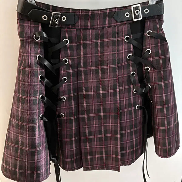 [BUNJANG] Noe-Mi Subculture Plaid Mini Skirt / 노에미/서브컬쳐 지뢰계 스커트
