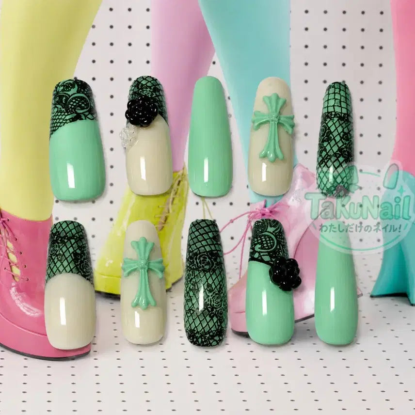 [BUNJANG] Mint Nail Tips / 민트 네일팁
