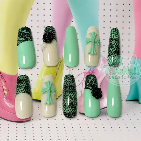 [BUNJANG] Mint Nail Tips / 민트 네일팁
