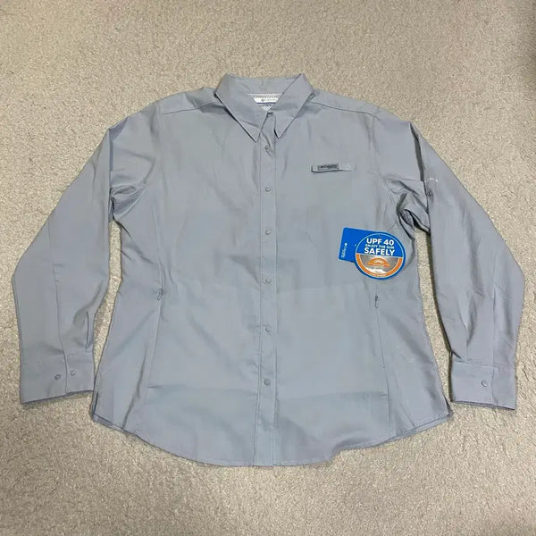 [BUNJANG] Columbia UPF 40 Shirt Light Grey Women's XL / 콜롬비아 UPF 40 셔츠 라이트 그레이 여성 xl