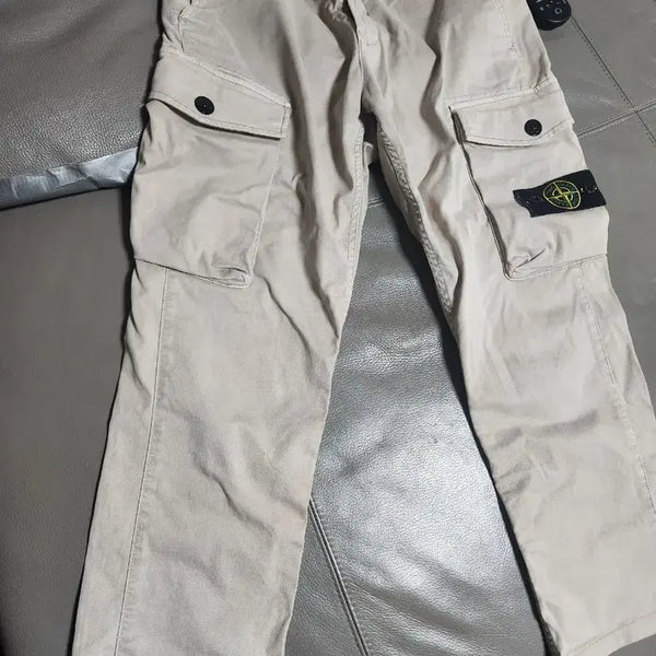 [BUNJANG] Stone Island Cargo Pants Beige Slim Fit / 스톤아일랜드카고바지