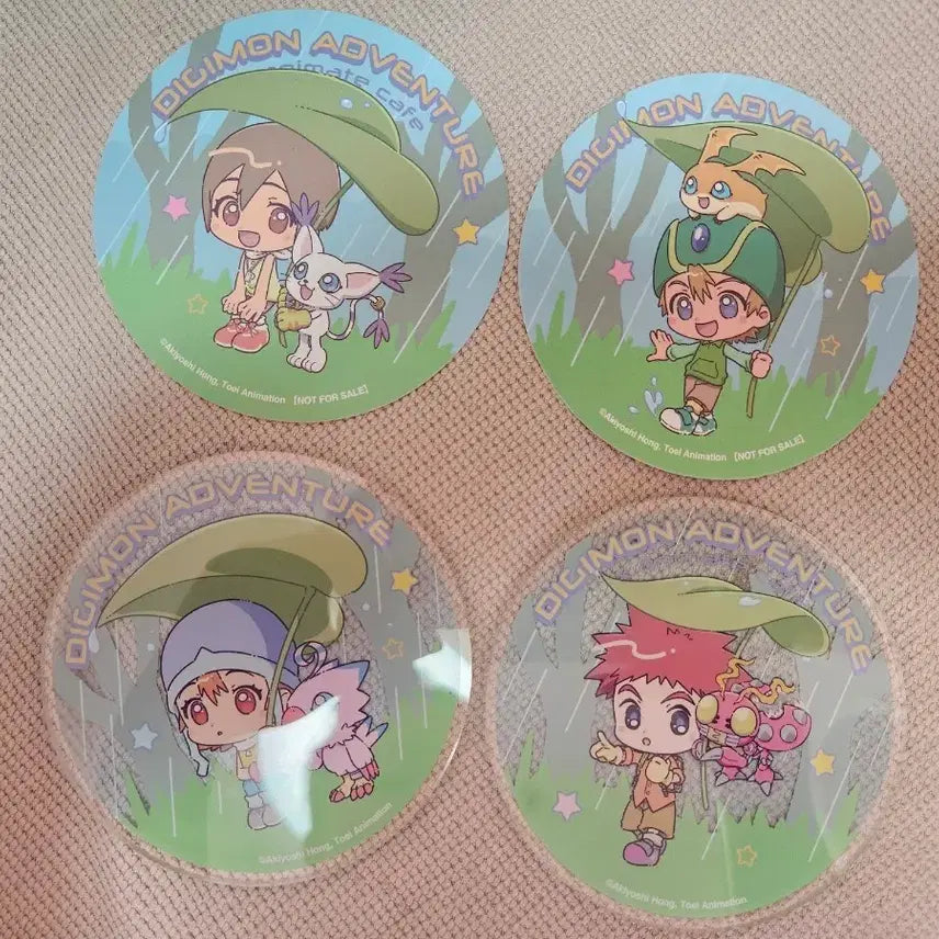 [BUNJANG] Digimon Adventure Acrylic Coaster Set (4 Types) / 디지몬 어드벤처 아크릴 코스터 4종
