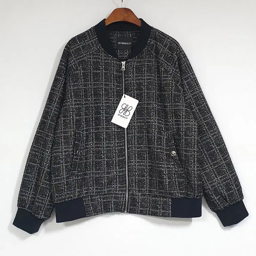 [BUNJANG] By Brigit Tweed Bomber Jacket 88 / 새상품 ) 바이브리짓 트위드 봄버쟈켓 88