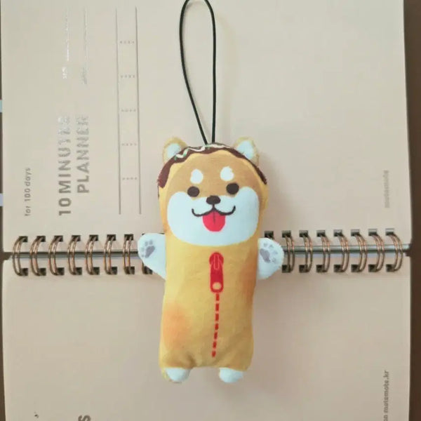 [BUNJANG] Shiba Inu Takoyaki Plush Keychain / 시바견 타코야끼 인형 키링
