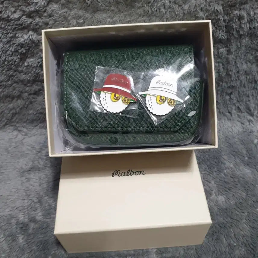 [BUNJANG] Malbon Golf Rangefinder Pouch with Ball Keychains / 말본 거리측정기 파우치