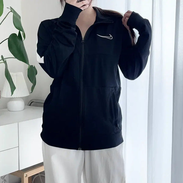 [BUNJANG] Nike Black Embroidered Swoosh Jersey M / 나이키 블랙 자수스우시 져지 [ M ]