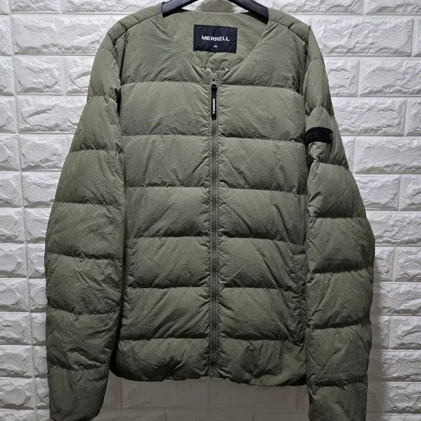 [BUNJANG] Merrell Lightweight Down Jacket Khaki XL / 머렐 라운드넥 경량 다운자켓 105