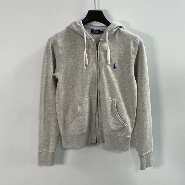 [BUNJANG] Polo Ralph Lauren Women's Grey Full-Zip Hoodie / 폴로 랄프로렌 우먼스 그레이 후드집업 (on.1940)