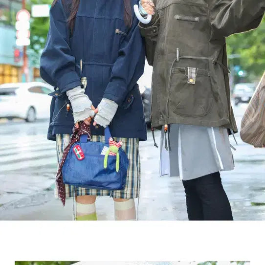 [BUNJANG] Lunakihua Sky Check Colorblock Washed Cotton Jacket / [2] 루나키후 하늘 체크 배색 워싱 코튼 자켓