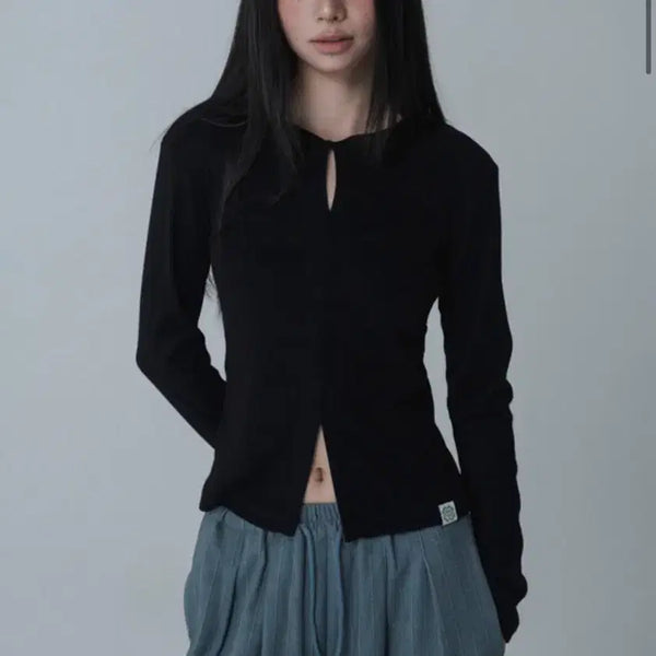 [BUNJANG] MarsuneVril Black Long Sleeve T-Shirt / 마스언에브릴 긴팔티셔츠