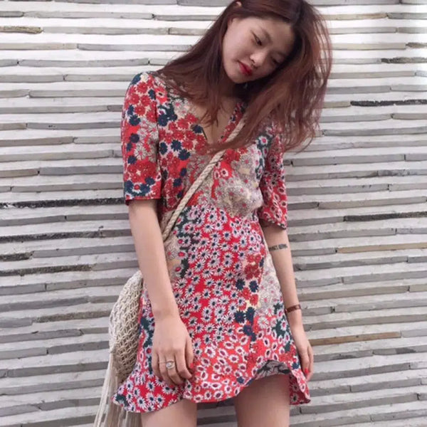 [BUNJANG] Zara Daisy Pattern Mini Dress (XS) / 자라 데이지 패턴 원피스 (xs) 모델 김아현 원피스