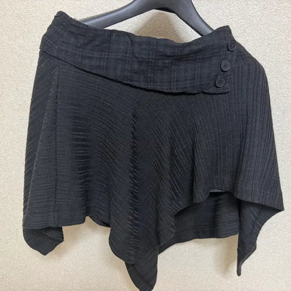 [BUNJANG] Miseki Seoul Asymmetrical Black Skirt / 미세키서울 언발란스 블랙 치마