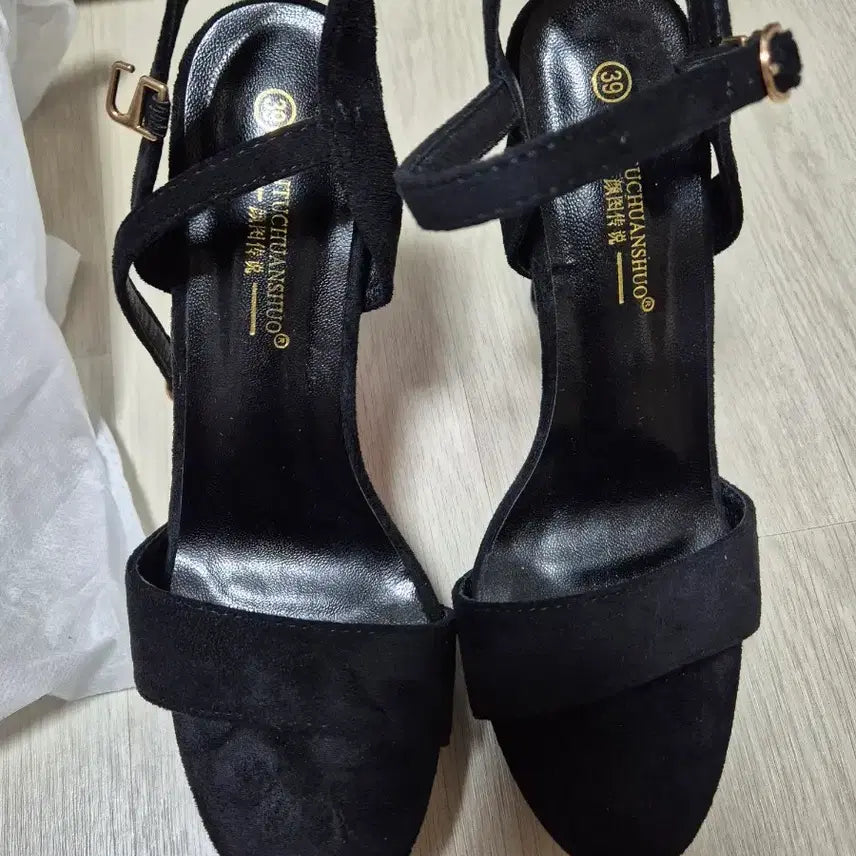 [BUNJANG] Suede Stiletto Heeled Sandals / 스웨이드 킬힐샌들