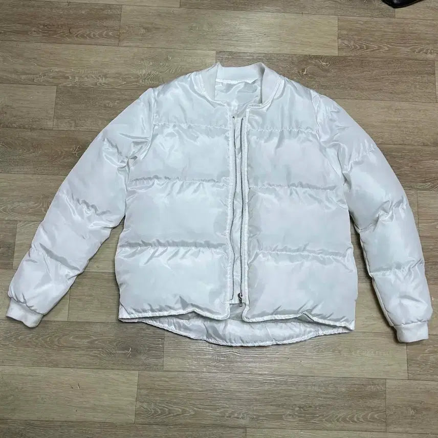 [BUNJANG] White Short Padded Jumper / 화이트 숏 패딩 점퍼 교신