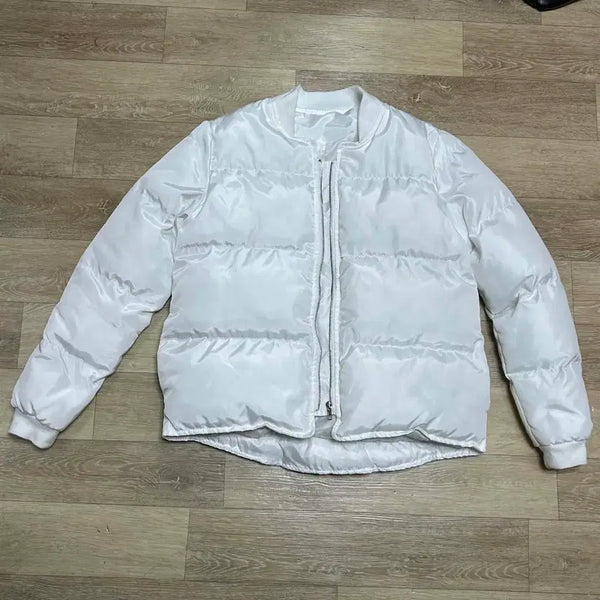 [BUNJANG] White Short Padded Jumper / 화이트 숏 패딩 점퍼 교신