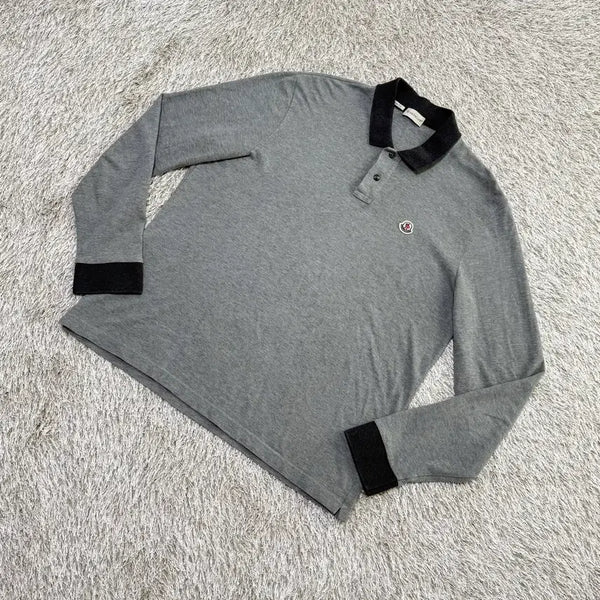 [BUNJANG] Moncler Long Sleeve Polo Shirt / 몽클레어 긴팔 카라티 롱슬리브 정품