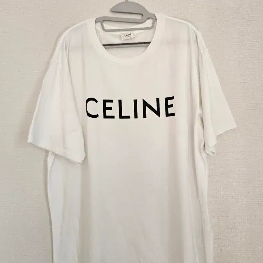 [BUNJANG] Celine Logo Short Sleeve T-Shirt White / 셀린느 로고 반팔 티셔츠 화이트