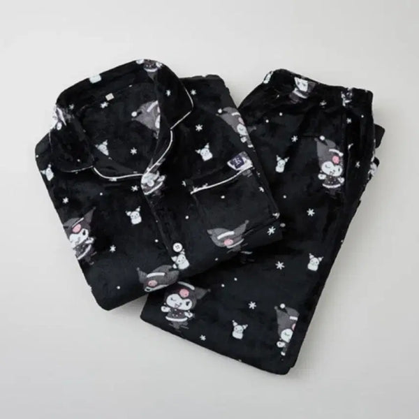 [BUNJANG] Kuromi Pajama Set Black / 쿠로미 잠옷 세트 블랙
