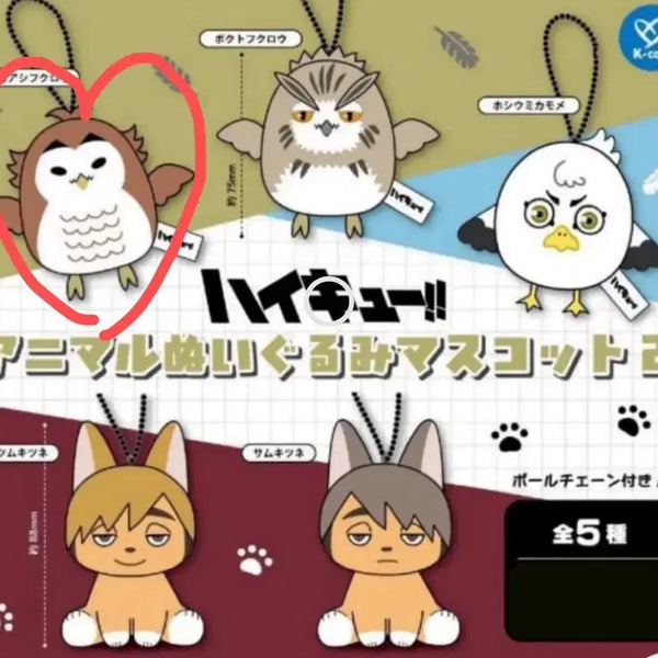 [BUNJANG] Haikyu!! Animal Plush Mascot - Vol. 2 - Akaashi / 하이큐 애니멀 봉제인형 마스코트 2탄 *아카아시