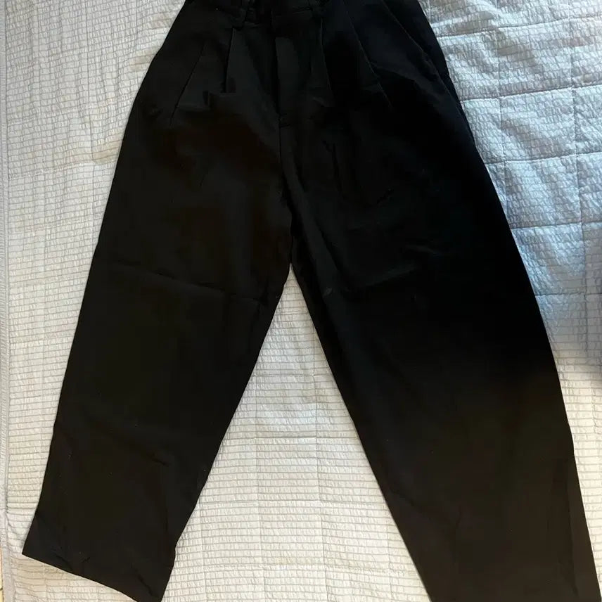 [BUNJANG] Vintage Oversized Two-Tuck Black Slacks (M) / 빈티지 오버핏 투턱 슬랙스 블랙 M