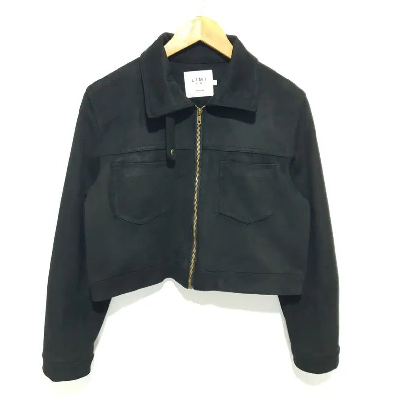[BUNJANG] Women's Suede Cropped Jacket / 여성 스웨이드 크롭 자켓 M_M2716