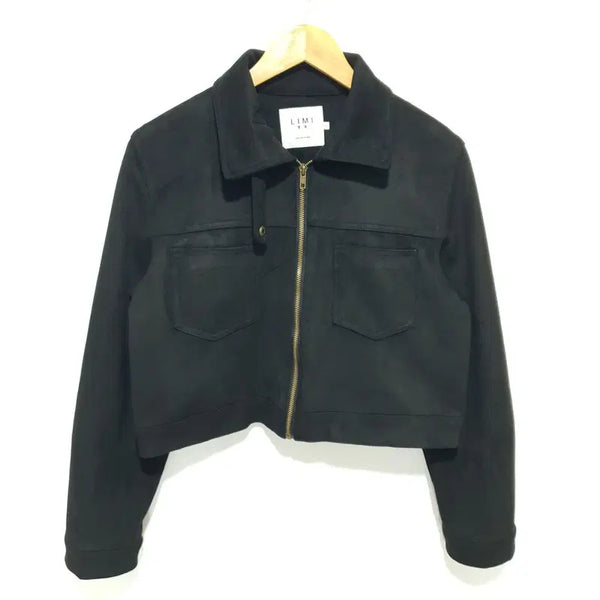 [BUNJANG] Women's Suede Cropped Jacket / 여성 스웨이드 크롭 자켓 M_M2716