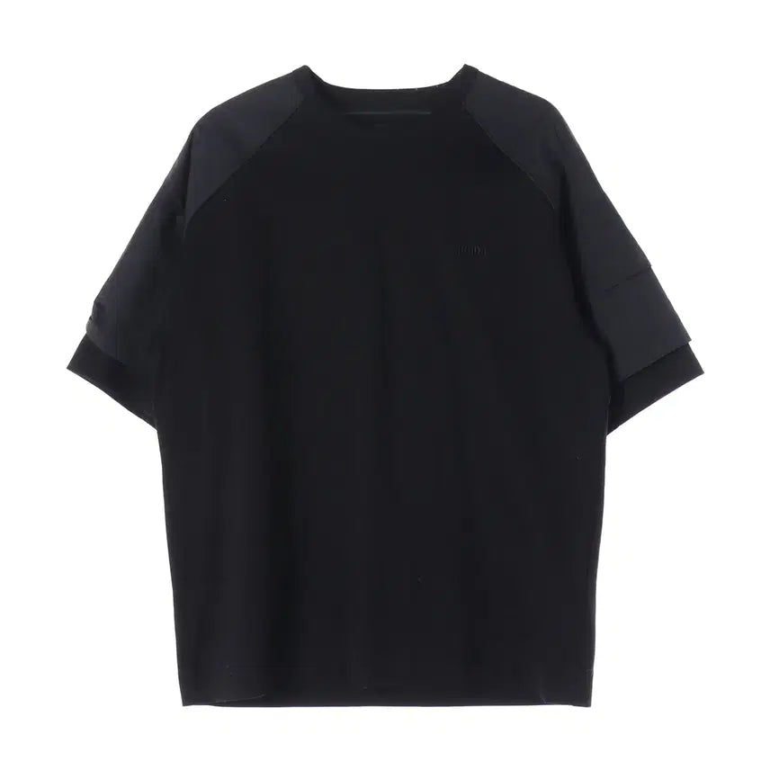 [BUNJANG] JUUN.J 23SS Oversized Cotton Layered Short Sleeve T-Shirt Black / 준지 23SS 오버핏 코튼 레이어드 반팔 티셔츠 블랙