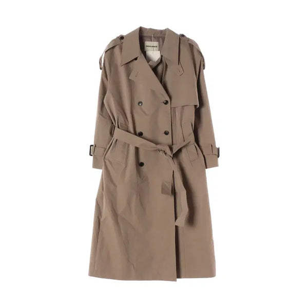 [BUNJANG] Insilence 22FW Oversized Double Belted Trench Coat Khaki Brown / (새상품) 인사일런스 22FW 오버사이즈 더블 벨티드 트렌치 코트 카키브라운