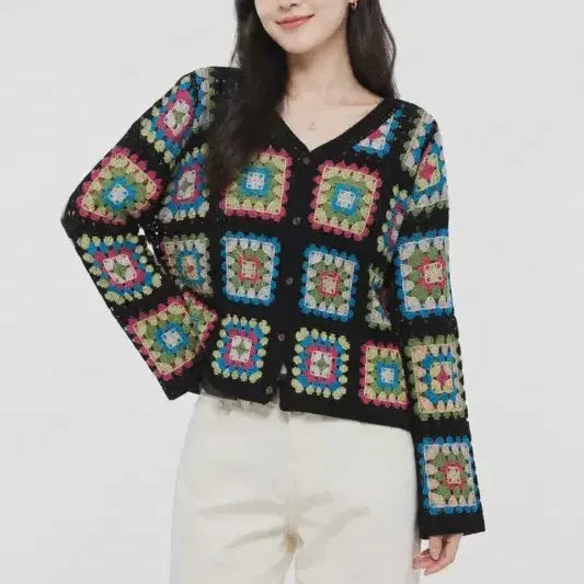 [BUNJANG] Love & Show Black Women's Cardigan FREE Size / 러브앤쇼 블랙 여자 FREE 가디건 O0943