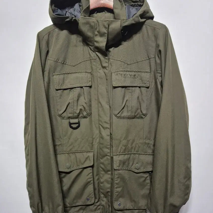 [BUNJANG] Discovery Women's Khaki Hooded Jacket (Size 90) / [여성90]디스커버리 후드 자켓 카키색