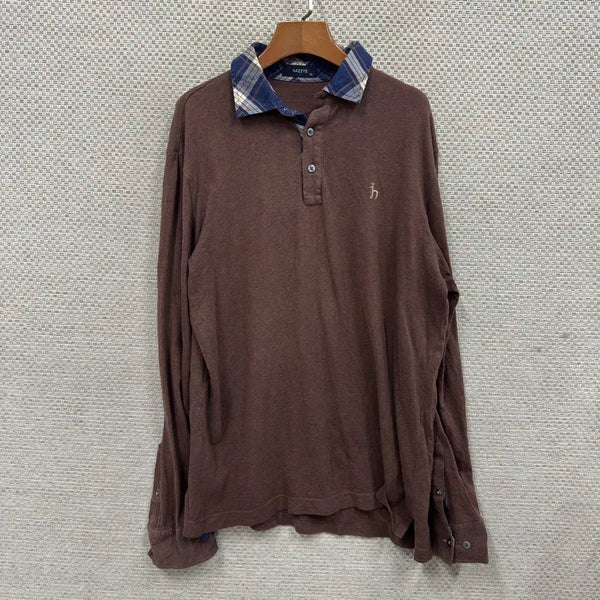 [BUNJANG] Hazzys Long Sleeve Polo Shirt Size 105 / 헤지스 긴팔카라티 105 H02225