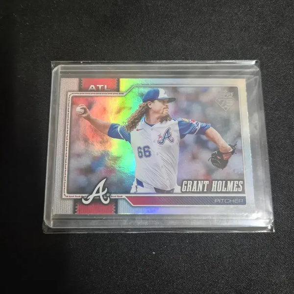 [BUNJANG] Atlanta Braves Grant Holmes Rainbow Foil Baseball Card / [MLB] 애틀란타 브레이브스 그렌트 홈즈 레인보우 포일