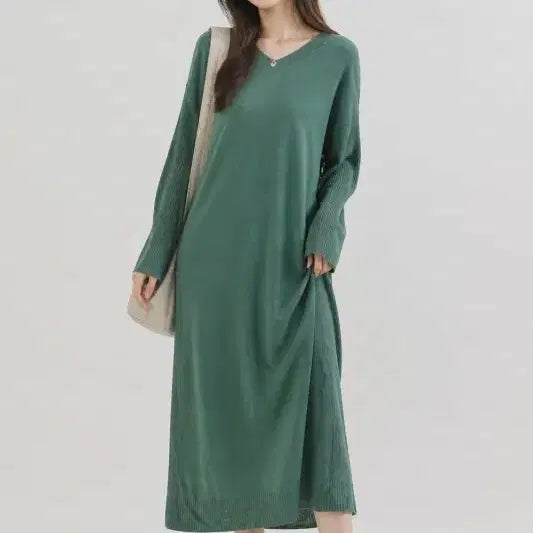 [BUNJANG] Georges Rech Green Women's Knit Dress (New) / 조르쥬레쉬 그린 여자 M 니트 원피스 새상품 O0833