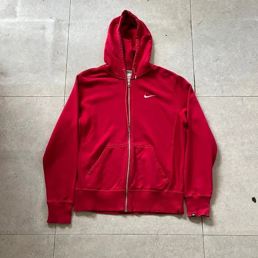 [BUNJANG] Nike Red Hooded Zip-Up Jacket / 나이키 후드 집업 레드