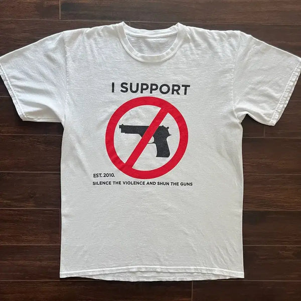 [BUNJANG] American Anti-Gun Campaign Vintage T-Shirt / [L추정] 미국 빈티지 안티 건 캠페인 티셔츠