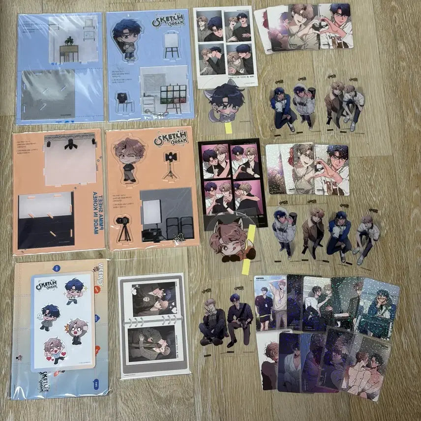 [BUNJANG] Sketch Book Vol. Merchandise Bundle - Acrylic Diorama, Photocard, Four-Cut Photo, Magnet Set / 스케치 단행본 굿즈 일괄 아크릴 디오라마 포토카드 네컷 마그넷
