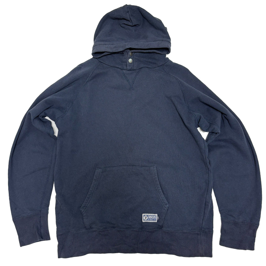 [BUNJANG] Discus Athletic Snap Button Hooded T-Shirt / 디스커스 애슬레틱 스냅 버튼 후드 티셔츠