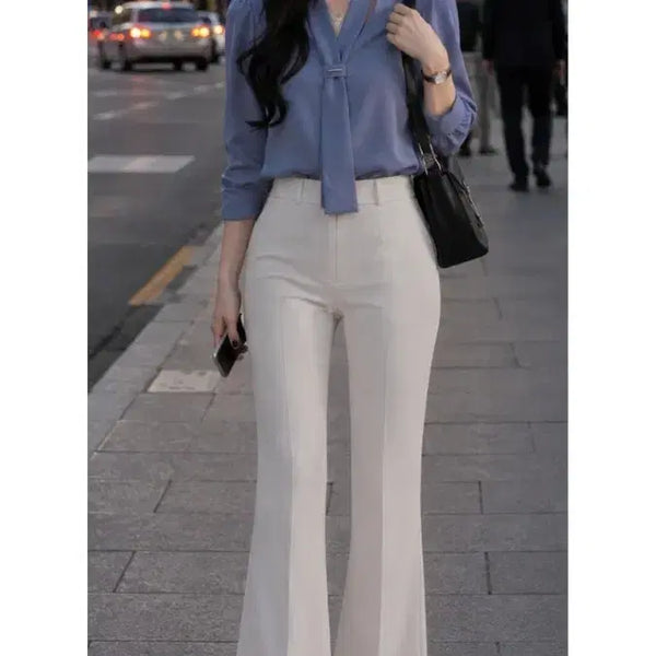 [BUNJANG] Ivory Bootcut Slacks (Size M) / 아이보리색 부츠컷 슬랙스 (M 사이즈)