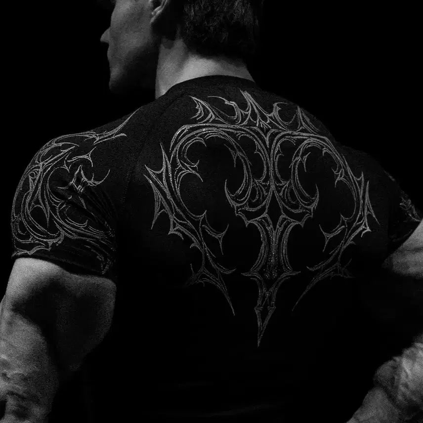[BUNJANG] Gymshark Breathedivinity Void Tech™ Venom Texture Shortsleeve Compression T-Shirt - DARKNESS, XL / [새상품] XL 브리드디비니티 컴프레션 / 짐샤크 영엘에이 breathedivinity