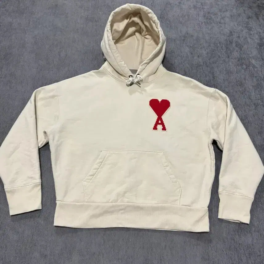 [BUNJANG] AMI Paris Big Heart Logo Hoodie - Size L / L 아미 빅하트 로고 후드티
