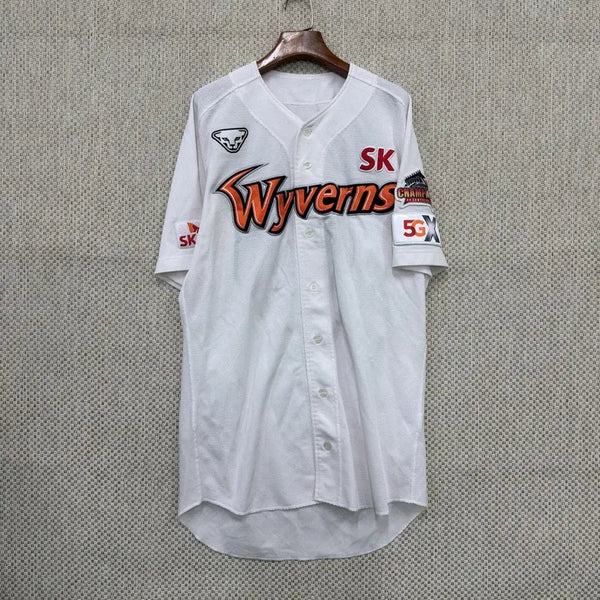 [BUNJANG] SK Wyverns Jo Sung-hwan Baseball Short Sleeve Jersey 100 / SK 와이번스 조성훈 야구 유니폼 반팔티 100 H02257