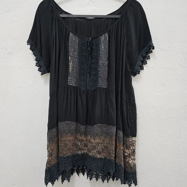 [BUNJANG] ITALY Black Blouse Women's Size 66 / ITALY 블라우스 여 66 J6590
