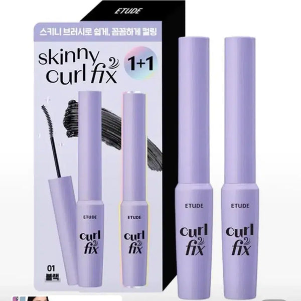 [BUNJANG] Etude Curl Fix Skinny Mascara (Brown) - 2 Pack / 새상품 1+1) 에뛰드 컬 픽스 스키니 마스크라 (브라운)